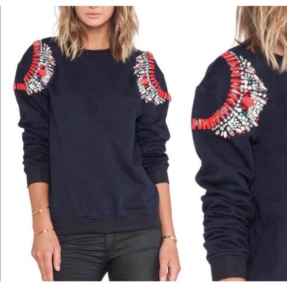 Hemant & Nandita Jewel Embellished Sweatshirt - Picture 1 of 7